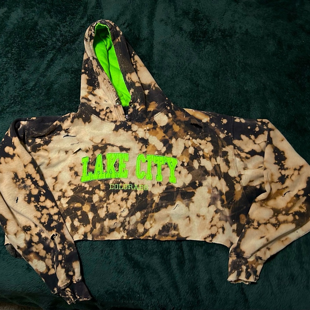 Grunge Vintage Y2K One of a Kind crop top hoodie